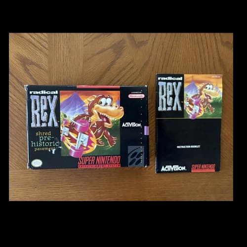 Activision Radical Rex SNES Box and Manual Super Nintendo No Disc