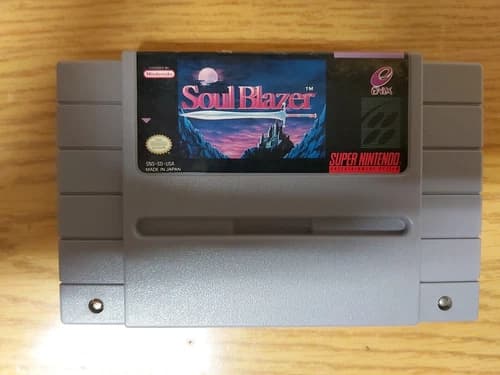 Soul Blazer, Enix (Super Nintendo SNES) Authentic Game Cartridge