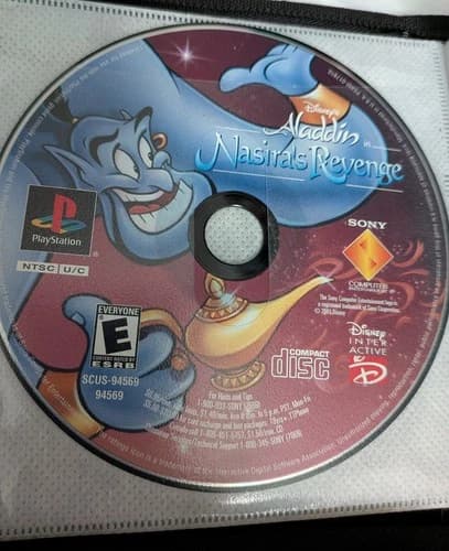 Disney's Aladdin in Nasira's Revenge, Disc Only, Tested (PS1 PlayStation 1 2001)