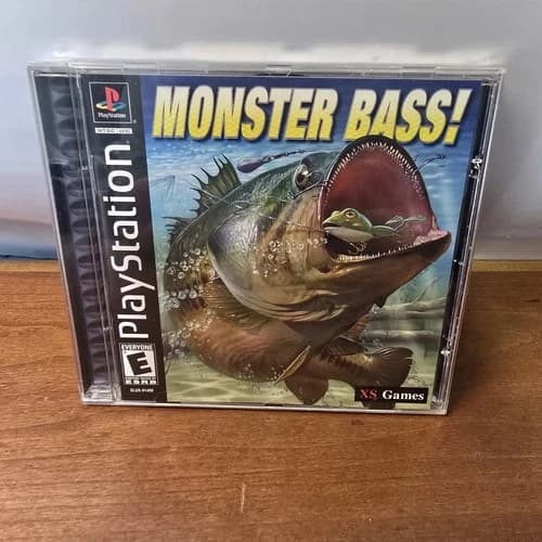 Monster Bass! (Sony Playstation, PS1, 2002) Complete With Manual, Tested