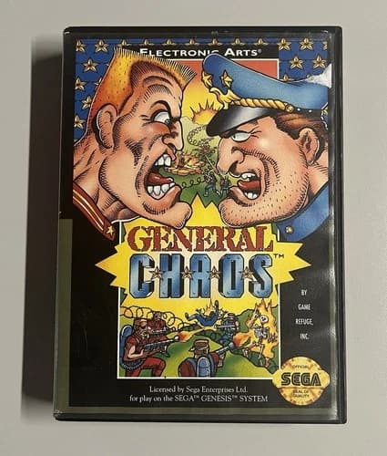 General Chaos Sega Genesis 1993 Complete in Box CIB with Manual, Tested Working!
