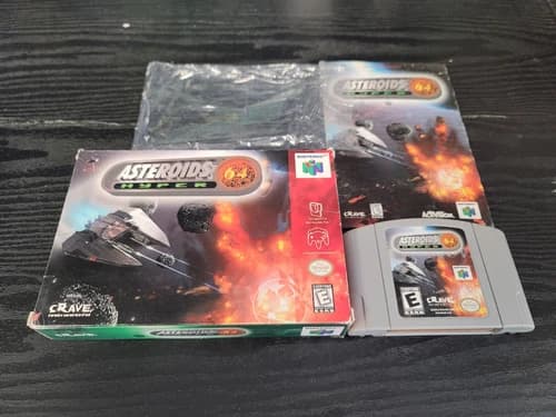 Asteroids Hyper 64 Nintendo 64 N64 Complete In Box CIB Good Shape