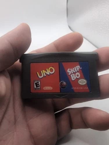 Uno Skip-Bo Nintendo Gameboy Advance Authentic Tested Working