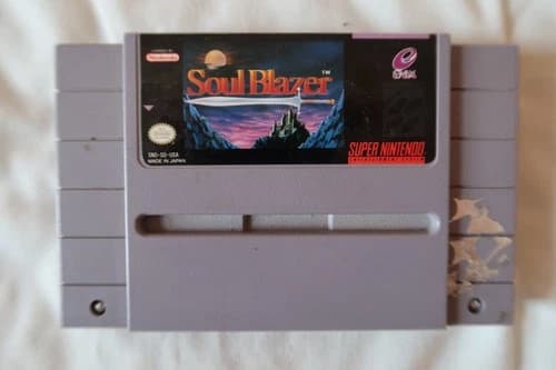 Soul Blazer (Super Nintendo Entertainment System, 1992) Cart only, Tested