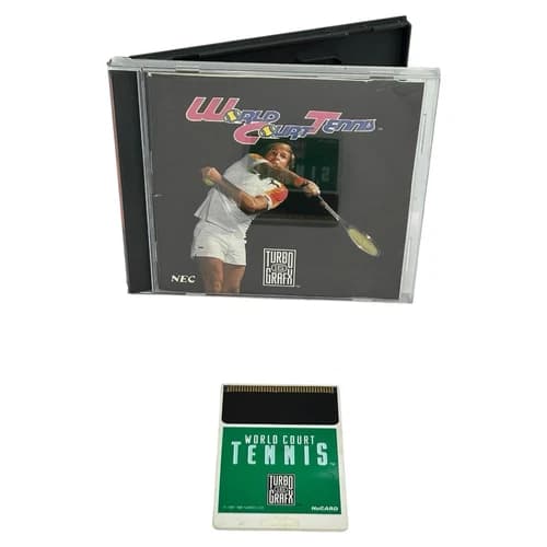 World Court Tennis (Turbografx-16, 1989) Authentic Complete w/ Manual Tested
