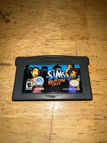 Sims Bustin' Out (Nintendo Game Boy Advance, 2003) Tested Authentic