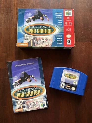 Tony Hawk's Pro Skater (N64, 1999) CIB w/cartridge, manual, packaging