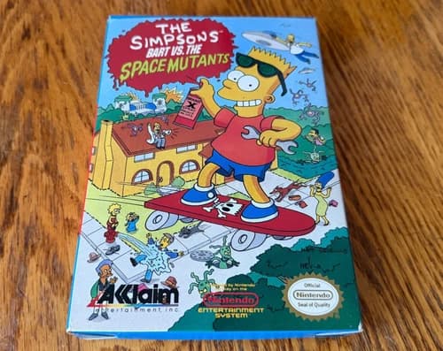 Bart vs. The Space Mutants complete in box nintendo nes television simpsons game