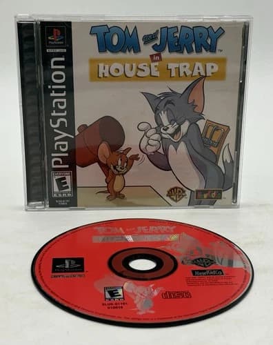 Tom and Jerry in House Trap PlayStation 1 PS1 Complete CIB w Registration Card