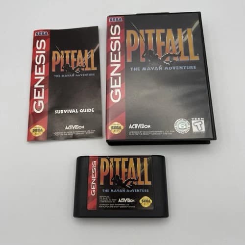 Pitfall: The Mayan Adventure Sega Genesis Complete In Box CIB Great Shape