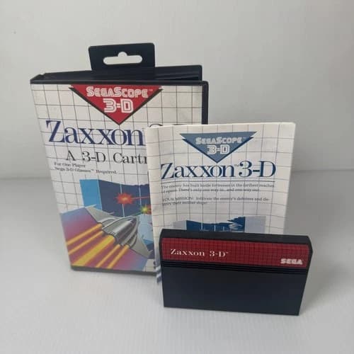 Zaxxon 3-D Sega Master System Video Game Segascope 3-D Game Complete CIB