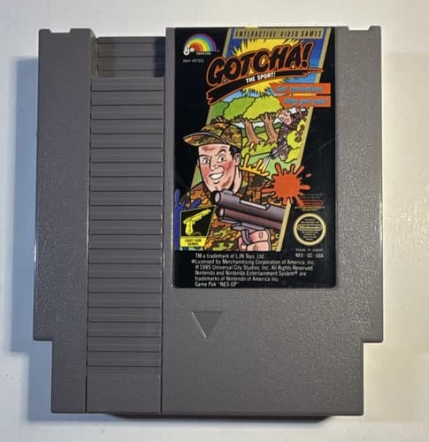 LJN Toys Ltd. Gotcha! The Sport! Nintendo NES Game Cartridge NTSC-U/C 1987