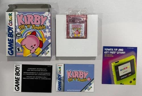 Kirby Tilt n Tumble - Game Boy Color - GBC - CIB, Complete in Box