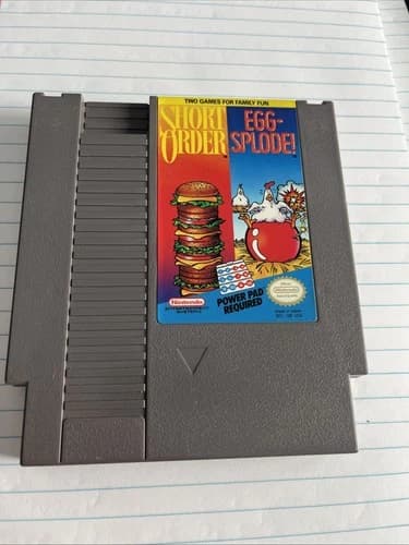 Short Order/Eggsplode (Nintendo NES 1989) - Cart Only. Tested Working.