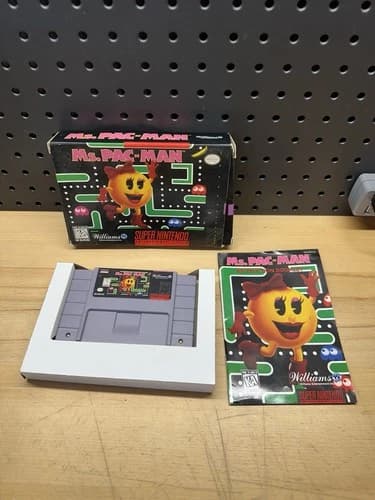 Ms. Pac-Man (Super Nintendo SNES) Complete - Tested - Authentic