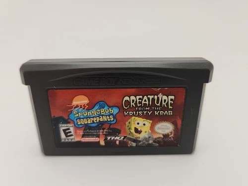 SpongeBob Creature From The Krusty Krab Nintendo GameBoy Advance - Tested