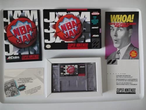 NBA Jam SNES CIB Complete Box Manual Inserts Super Nintendo Authentic Tested