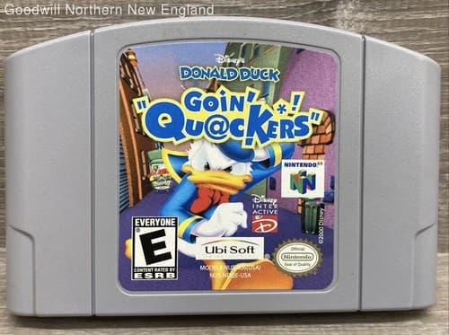 Donald Duck: Goin' Quackers N64 Video Game Authentic Cartridge Only Tested Works