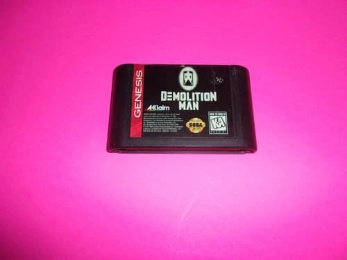 Demolition Man Sega Genesis Authentic Cartridge Tested Stallone Snipes
