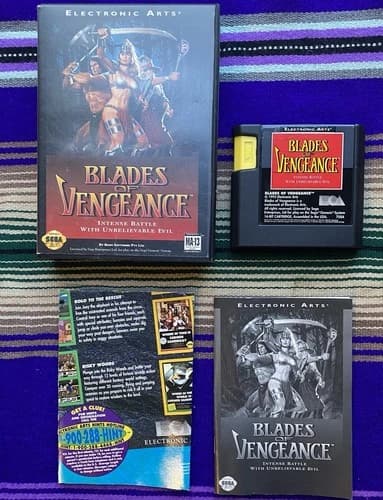 Blades of Vengeance Sega Genesis 1993 CIB Tested GREAT CONDITION Complete