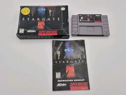 Stargate - Super Nintendo SNES - Complete CIB - Good Shape - Missing White Tray