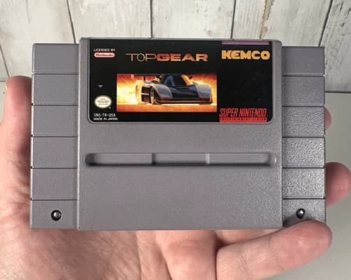 Top Gear SNES Super Nintendo Racing Video Game Cartridge Kemco Authentic OEM Vtg