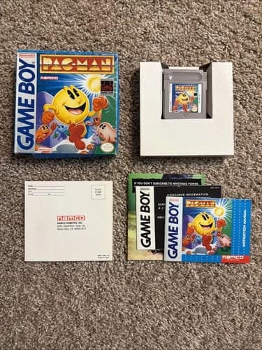 Pac-Man (Nintendo Game Boy, 1991) With box and manuals, CIB, Tested