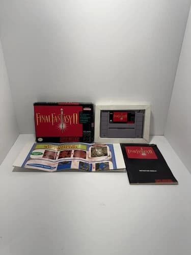 Final Fantasy II SNES Game Complete, Tested Working, Clean, Authentic