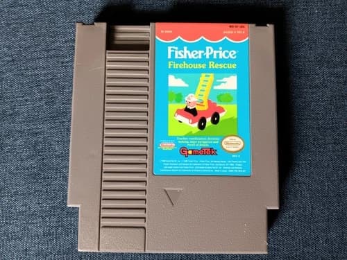 Fisher-Price: Firehouse Rescue (GameTek, 1992) NES Game Cart Only, Tested, Works