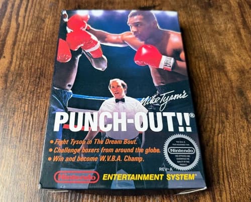 circle seal Mike Tyson's Punch-Out!! complete in box nintendo nes original game