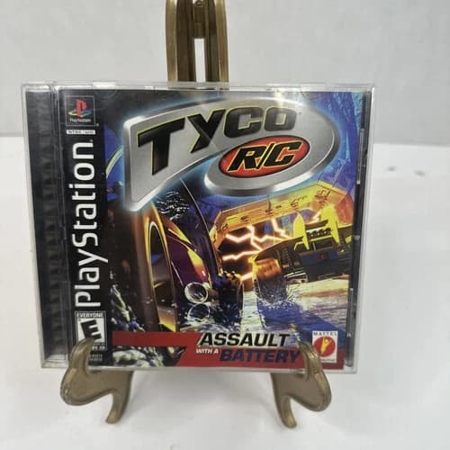 Sony Playstation 1 PS1 Tyco R/C Assault with a Battery Video Game 2000 CIB