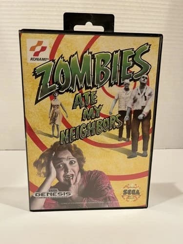Zombies Ate My Neighbors (Sega Genesis, 1993) CIB - Case Cart Manual - Nice!