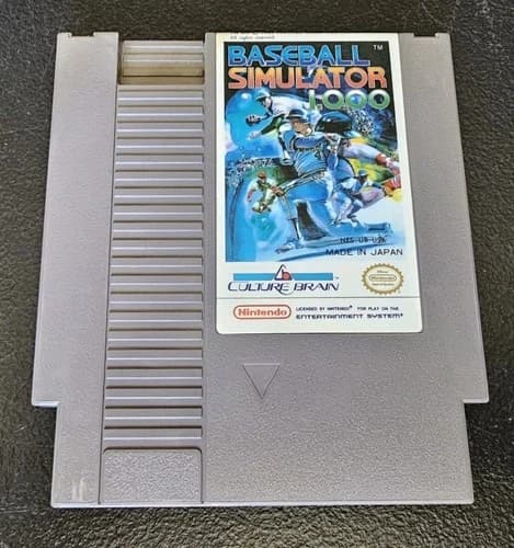 Baseball Simulator 1000 Nintendo Entertainment System NES Authentic Cart Only