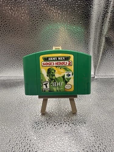 Army Men Sarge’s Heroes 2 N64 Green Cartridge Authentic OEM