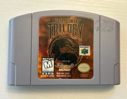 Mortal Kombat Trilogy (Nintendo 64 N64) Authentic Cartridge (see pics) Tested