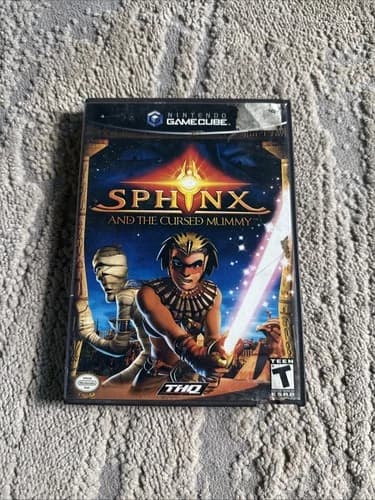 CIB Sphinx and the Cursed Mummy Nintendo GameCube 2003 Complete Black Label