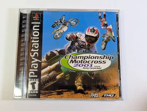 Championship Motocross 2001 Feat: Ricky Carmichael (PS1) CIB. Tested Working!