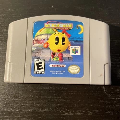 Ms. Pac-Man Maze Madness (Nintendo 64) Authentic Tested N64 Game Cartridge