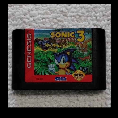 SEGA Sonic the Hedgehog 3 for Sega Genesis 16-Bit Game Cartridge