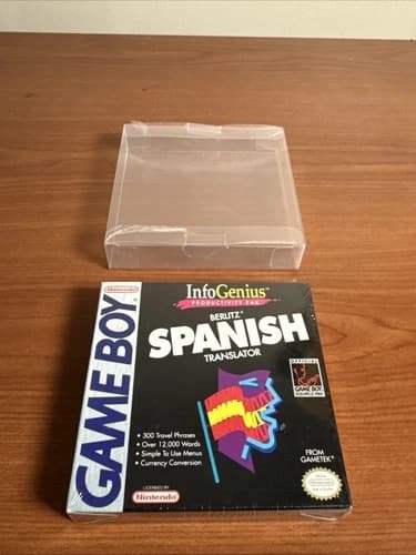 InfoGenius Berlitz Spanish Translator Nintendo Game Boy Complete Complete CIB