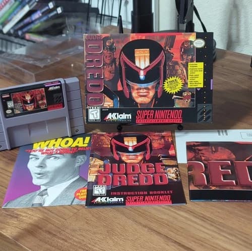 Judge Dredd (Super Nintendo SNES, Acclaim) Complete Box Manual NTSC-U/C CIB