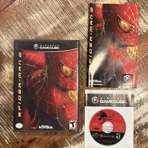 Spider-Man 2 (Nintendo GameCube, 2004) - CIB, VG Condition! Tested FREE SHIPPING