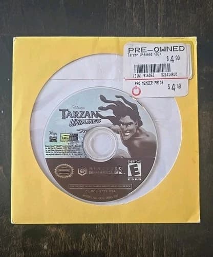Disney's Tarzan: Untamed (Nintendo GameCube, 2001) Disc Only Tested GC Free Ship