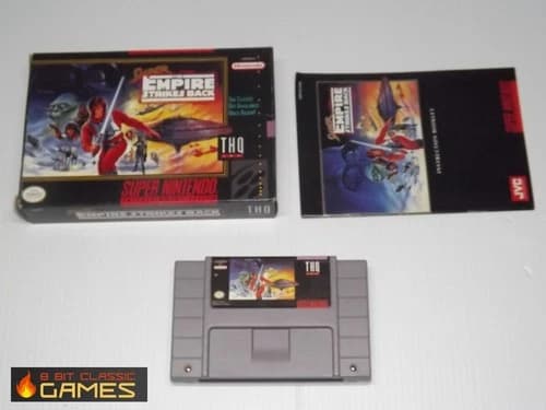 Super Star Wars Empire Strikes Back COMPLETE BOX - SUPER NINTENDO SNES - 327