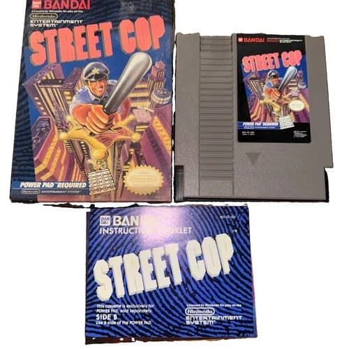 Street Cop 1989 Nintendo NES Cart, Box And Manual