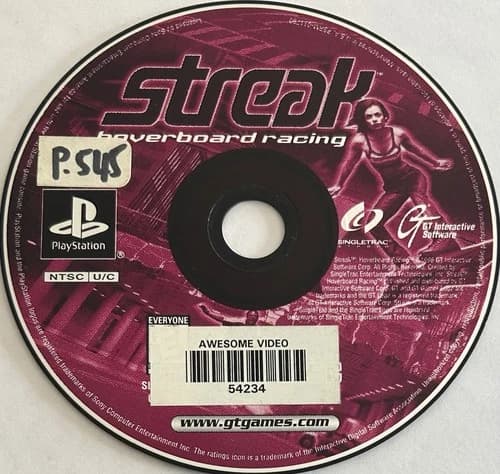 Streak: Hoverboard Racing (PlayStation 1, PS1) DISC ONLY | NO TRACKING | M1869