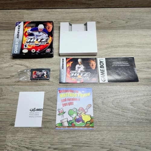 NHL Hitz 20-03 (Nintendo Game Boy Advance, 2002 GBA) Authentic- CIB