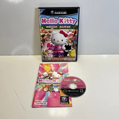 Hello Kitty Roller Rescue (Nintendo GameCube, 2005) Complete CIB TESTED