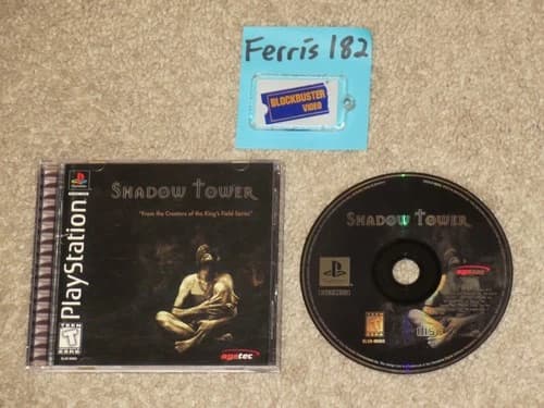 Great Shape! Shadow Tower Playstation 1 PS1 100% Complete CIB RARE FROM Software