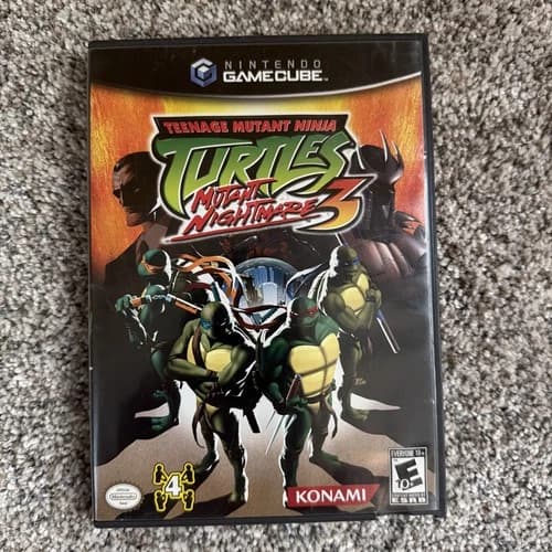 TMNT 3 Mutant Nightmare GameCube CIB 2 Disc Black Label Nice Tested